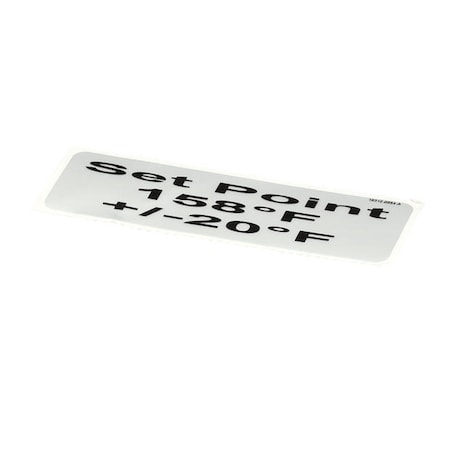 Carter Hoffmann Decal, 158 +/-15 Deg F 18312-0554